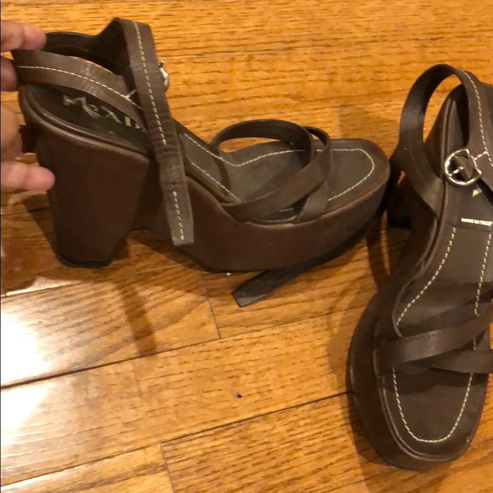 Prada Wedges - Authentic - Brown Leather